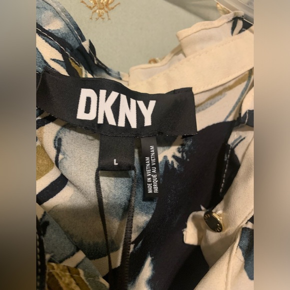 NWT DKNY Floral Tank Top Blouse Size L - Picture 4 of 6